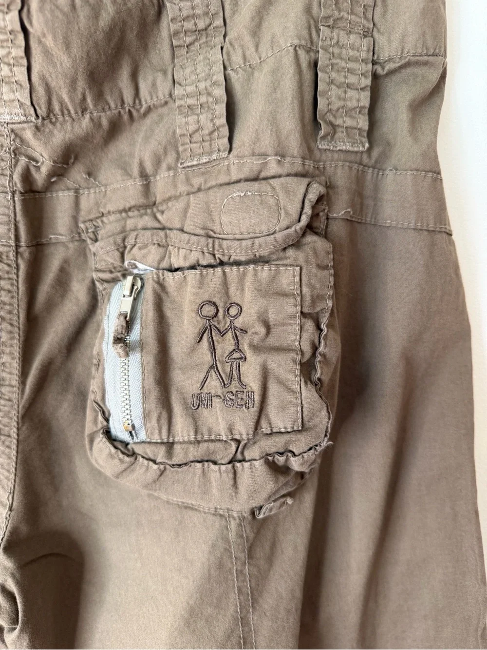 Pete & Greta utility Olive Cargo Pants Multiple Utility Pockets size 8 woman